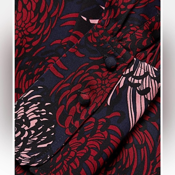 A.L.C. Printed Bailey V-Neck Dress 0 - Picture 2 of 8